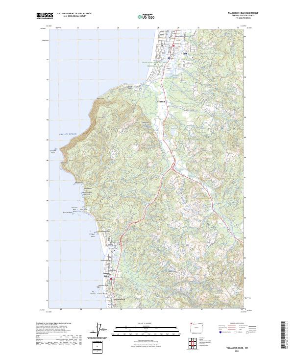 Tillamook Head, OR — USGS 7.5-minute topo (2024)