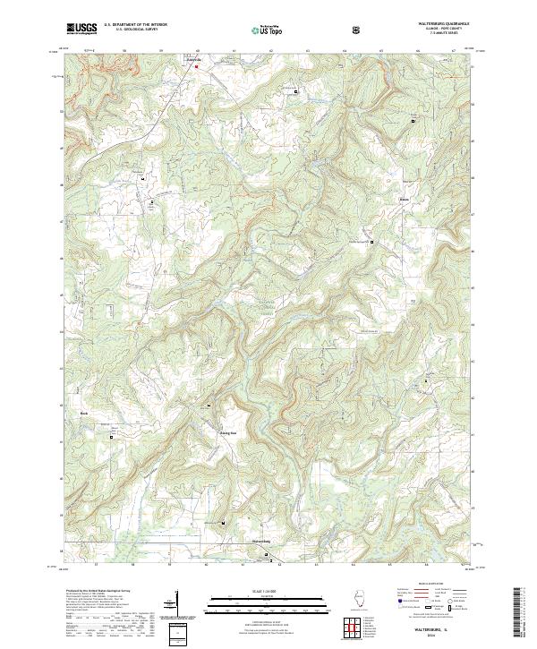 Waltersburg, IL — USGS 7.5-minute topo (2024)