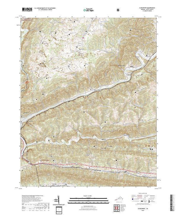 Clinchport, VA — USGS 7.5-minute topo (2022)