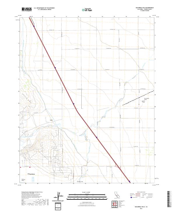 Guijarral Hills, CA — USGS 7.5-minute topo (2021)