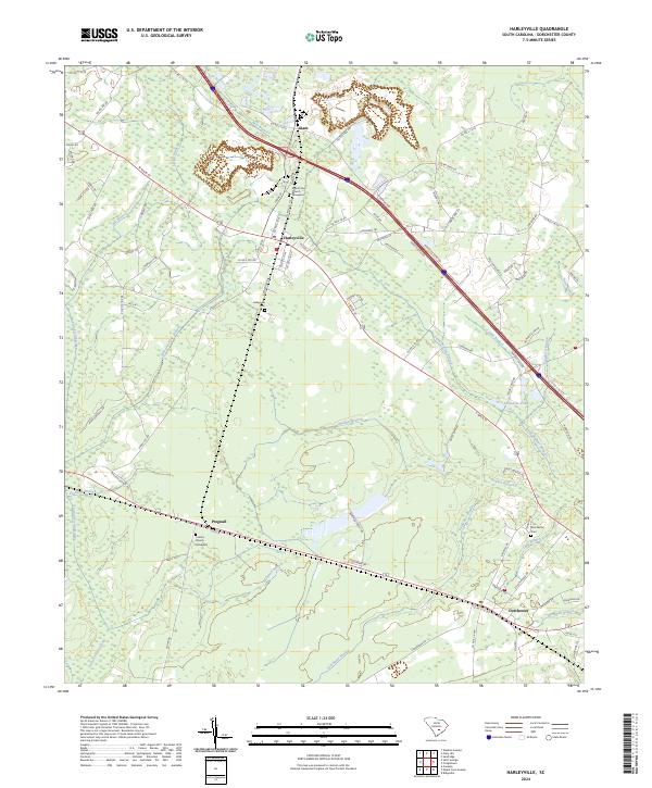 Harleyville, SC — USGS 7.5-minute topo (2024)