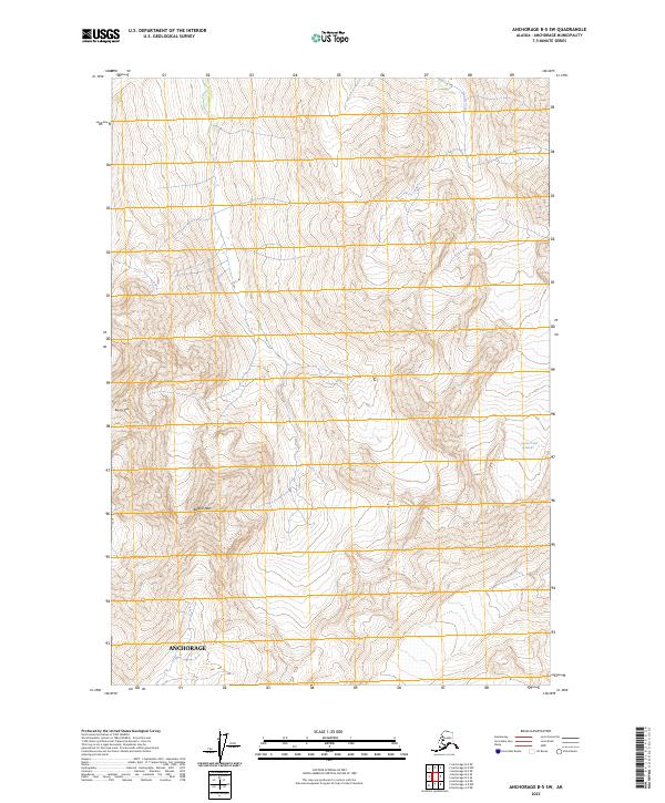 Anchorage B-5 SW, AK — USGS 7.5-minute topo (2023)