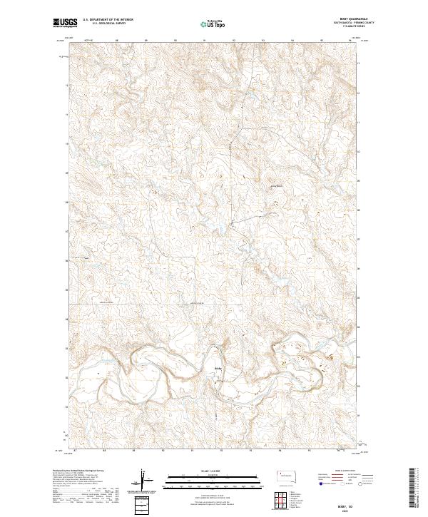 Bixby, SD — USGS 7.5-minute topo (2021)
