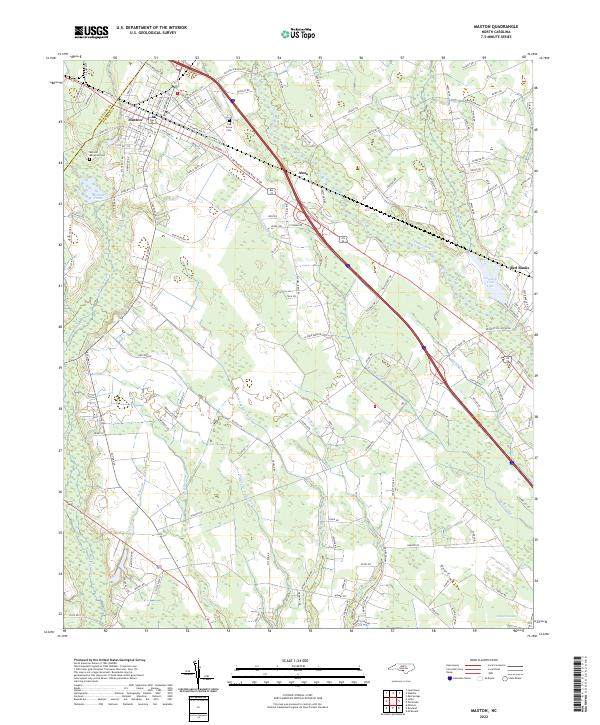 Maxton, NC — USGS 7.5-minute topo (2022)