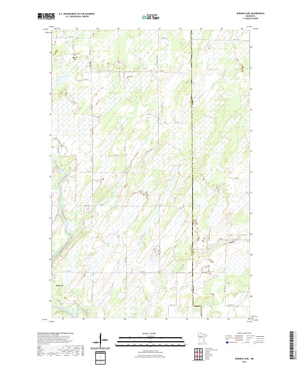 Burgen Lake, MN — USGS 7.5-minute topo (2022)