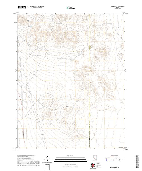Mud Lake NW, NV — USGS 7.5-minute topo (2021)
