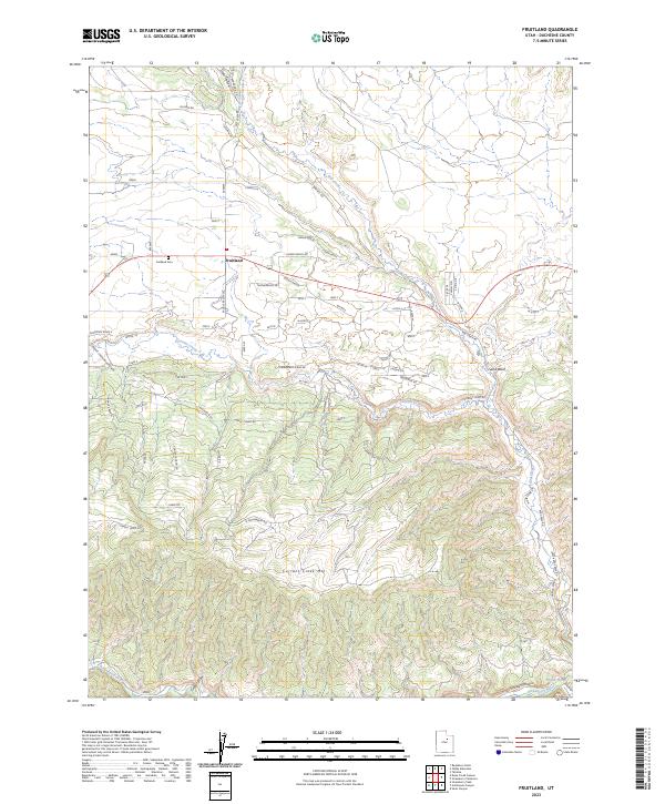 Fruitland, UT — USGS 7.5-minute topo (2023)