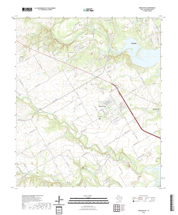Speegleville, TX — USGS 7.5-minute topo (2022)