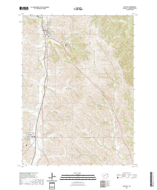 Walthill, NE — USGS 7.5-minute topo (2021)