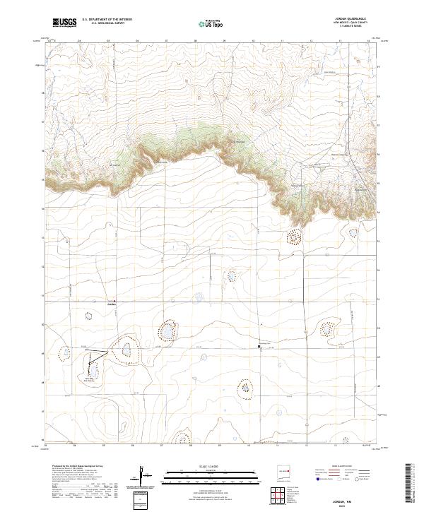Jordan, NM — USGS 7.5-minute topo (2023)