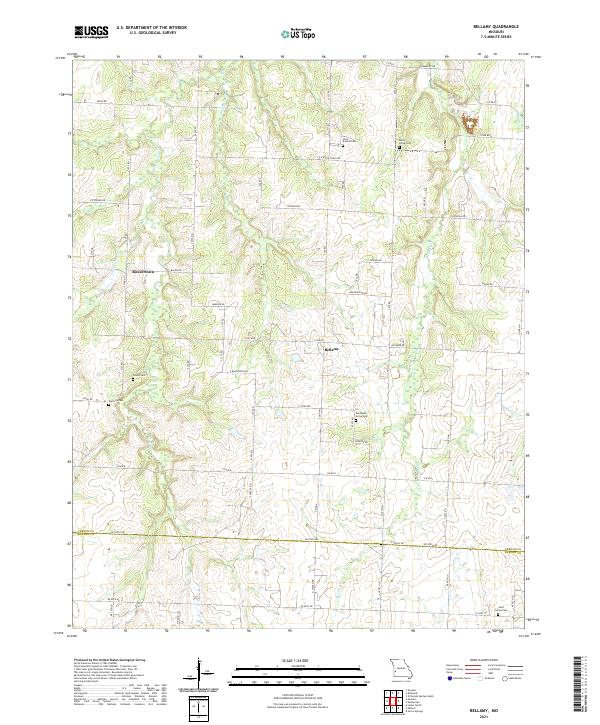 Bellamy, MO — USGS 7.5-minute topo (2021)