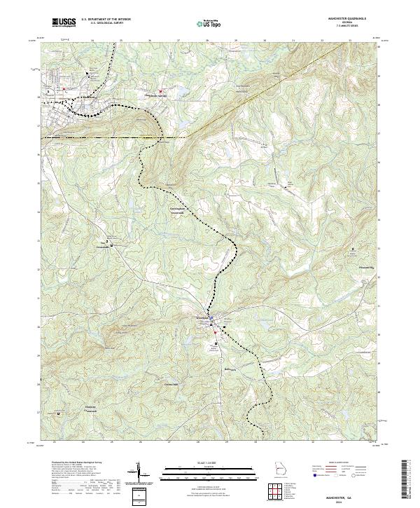 Manchester, GA — USGS 7.5-minute topo (2024)