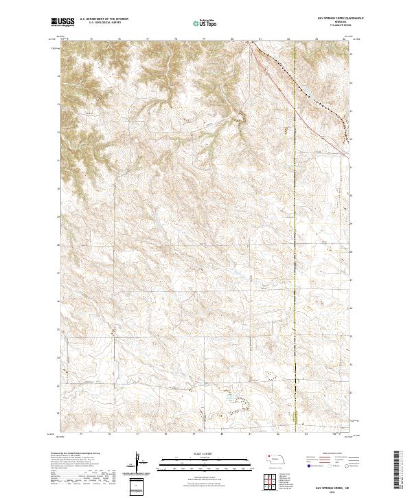 Hay Springs Creek, NE — USGS 7.5-minute topo (2021)