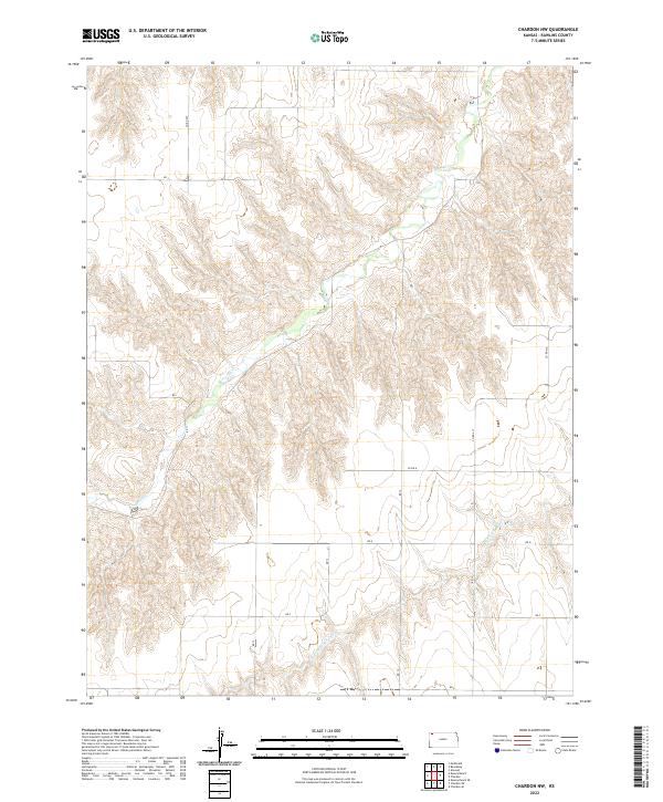 Chardon NW, KS — USGS 7.5-minute topo (2022)
