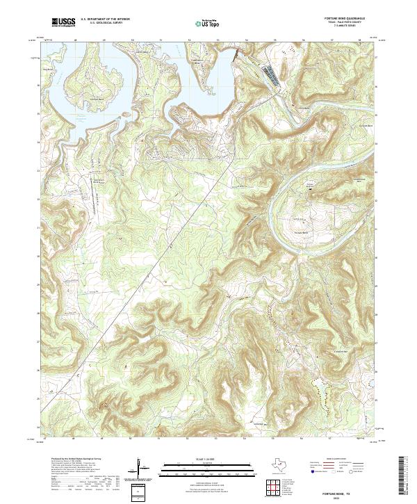 Fortune Bend, TX — USGS 7.5-minute topo (2022)