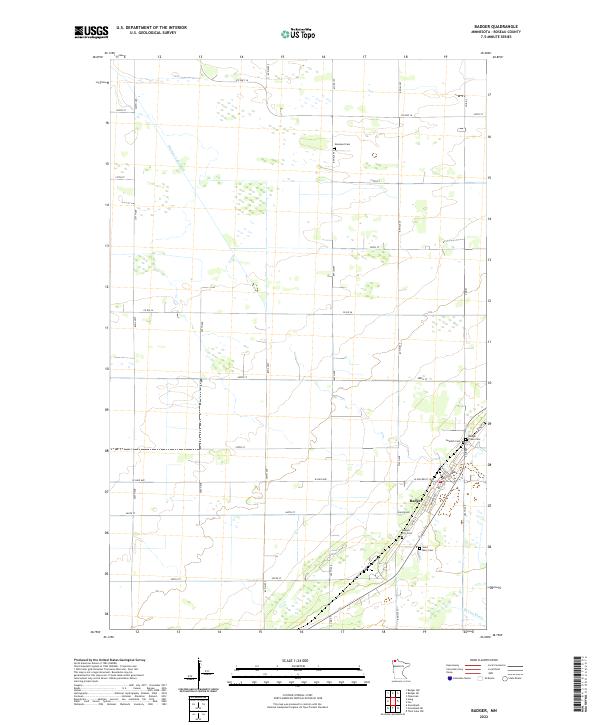 Badger, MN — USGS 7.5-minute topo (2022)