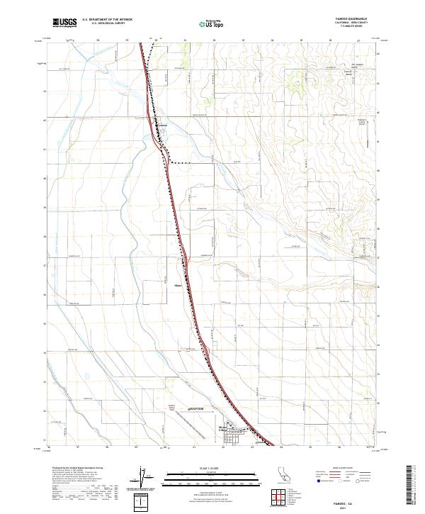 Famoso, CA — USGS 7.5-minute topo (2021)