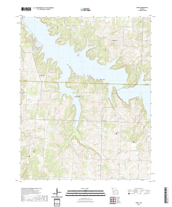 Bona, MO — USGS 7.5-minute topo (2021)