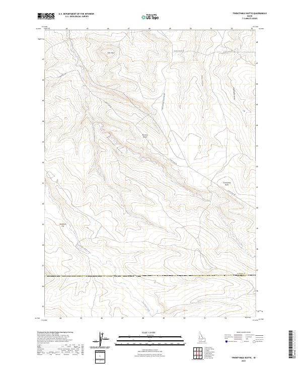Twentymile Butte, ID — USGS 7.5-minute topo (2023)