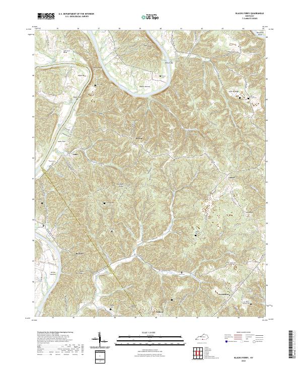 Blacks Ferry, KY — USGS 7.5-minute topo (2022)
