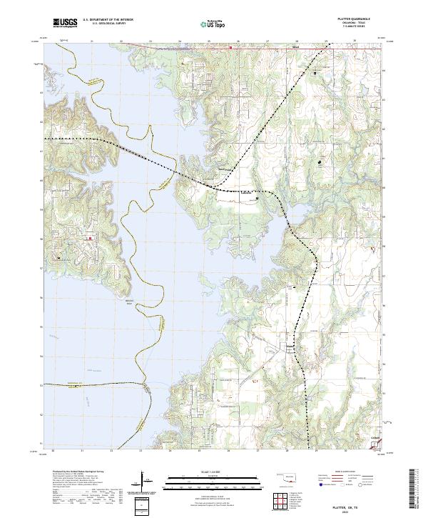Platter, OK-TX — USGS 7.5-minute topo (2023)