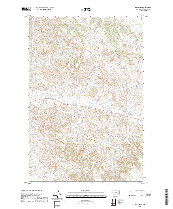 Hogan Creek, MT — USGS 7.5-minute topo (2024)