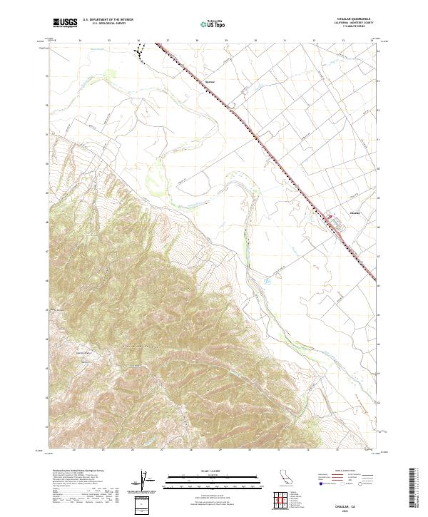 Chualar, CA — USGS 7.5-minute topo (2021)