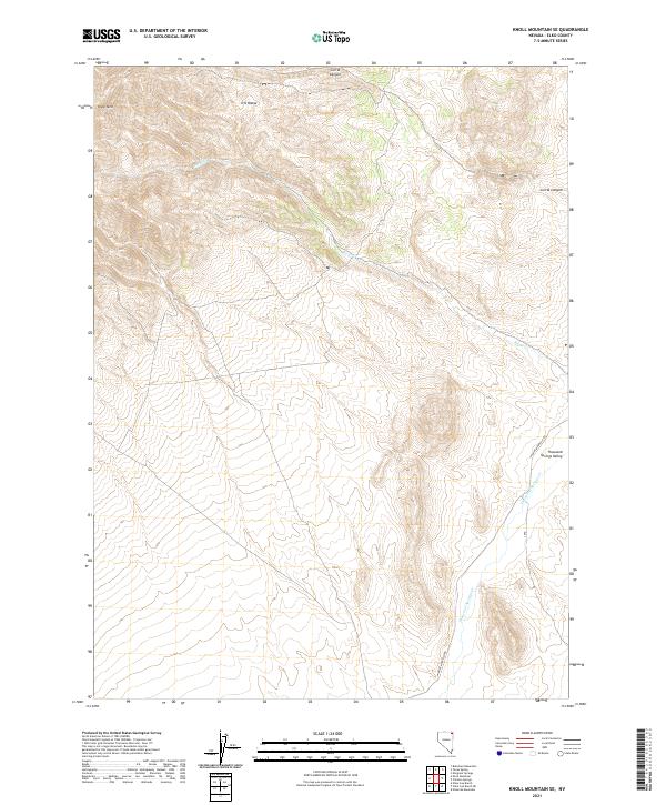 Knoll Mountain SE, NV — USGS 7.5-minute topo (2021)