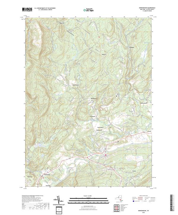 Kerhonkson, NY — USGS 7.5-minute topo (2023)