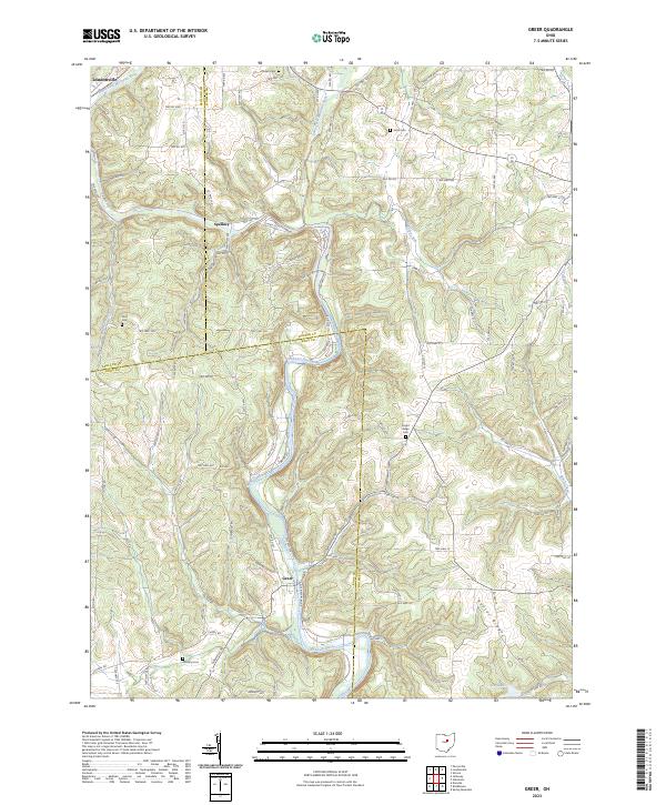 Greer, OH — USGS 7.5-minute topo (2023)