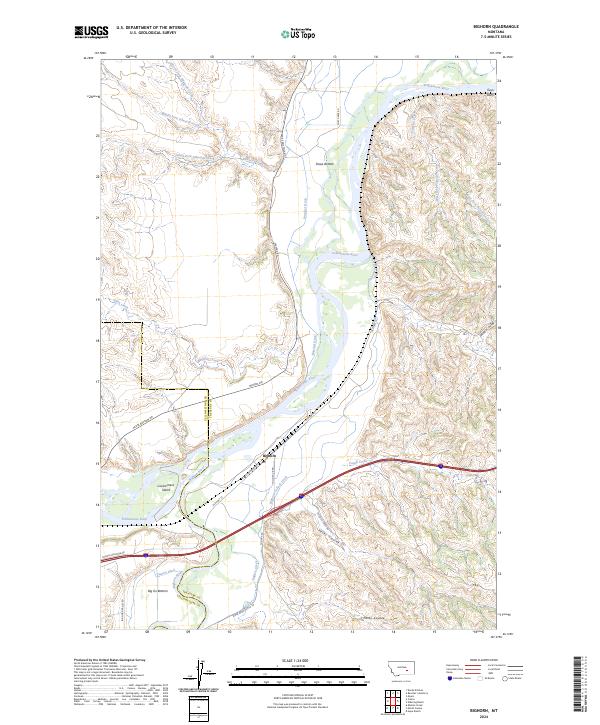 Bighorn, MT — USGS 7.5-minute topo (2024)