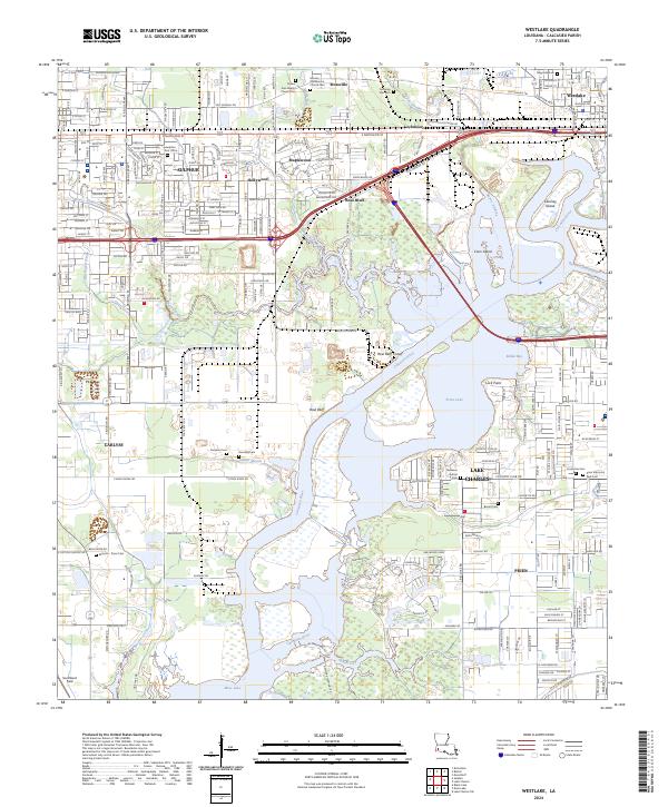 Westlake, LA — USGS 7.5-minute topo (2024)
