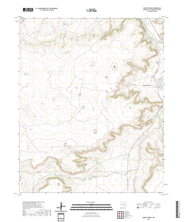 Puerto Creek, NM — USGS 7.5-minute topo (2023)