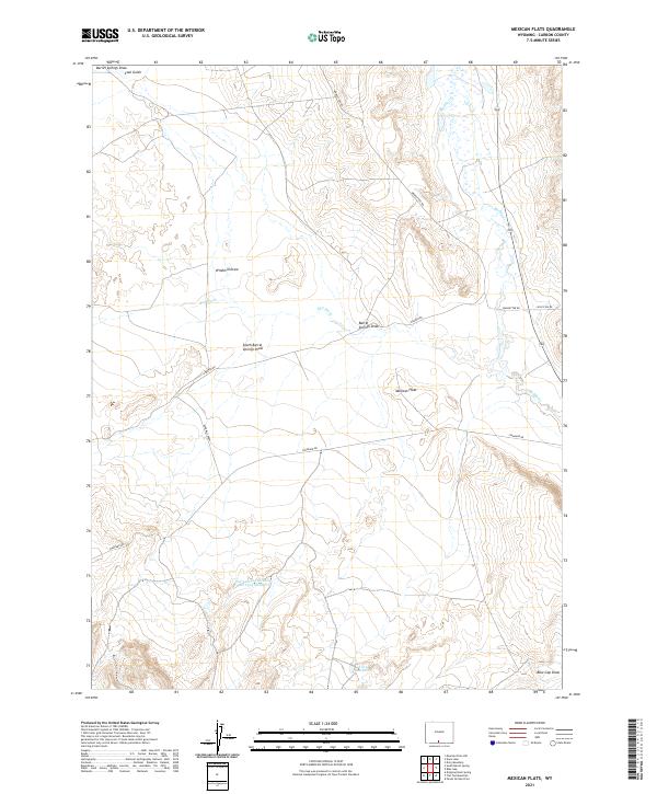 Mexican Flats, WY — USGS 7.5-minute topo (2021)