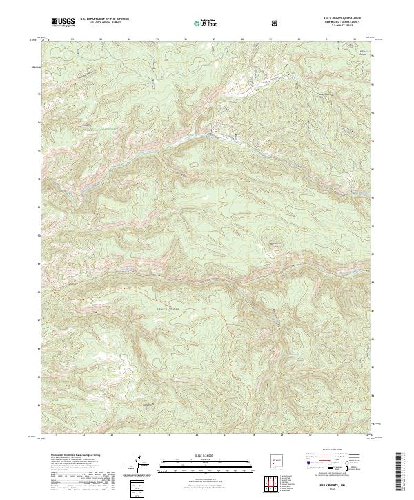 Baily Points, NM — USGS 7.5-minute topo (2023)