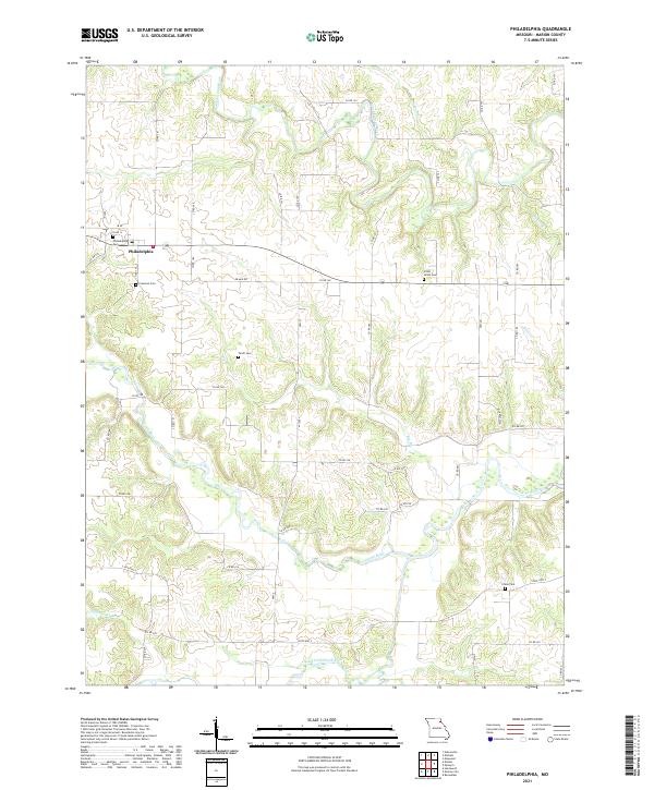 Philadelphia, MO — USGS 7.5-minute topo (2021)