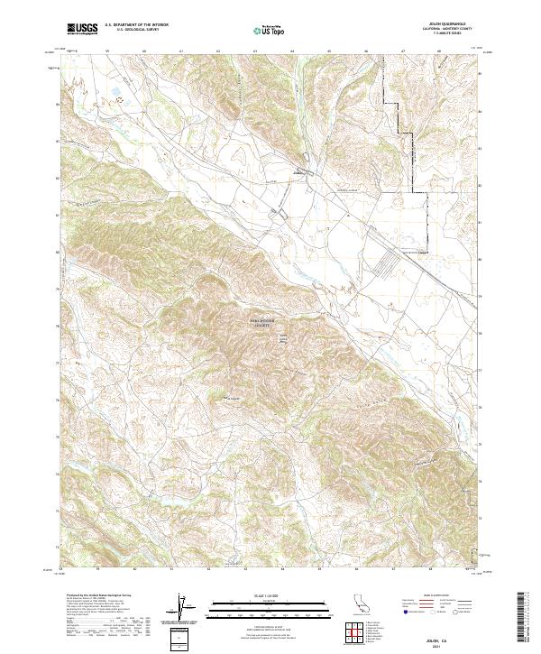 Jolon, CA — USGS 7.5-minute topo (2021)