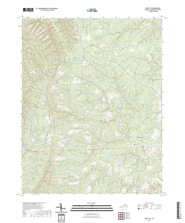 Saint Joy, VA — USGS 7.5-minute topo (2022)