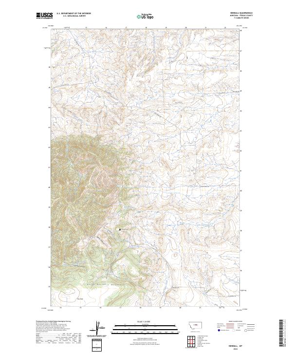 Kendall, MT — USGS 7.5-minute topo (2024)
