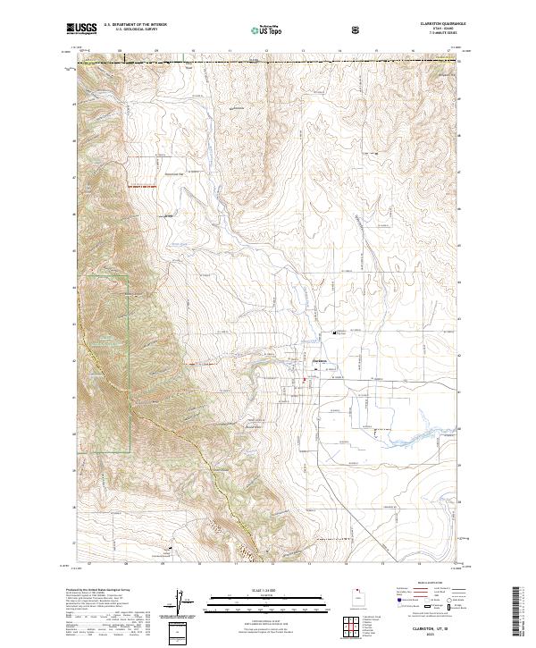 Clarkston, UT-ID — USGS 7.5-minute topo (2023)