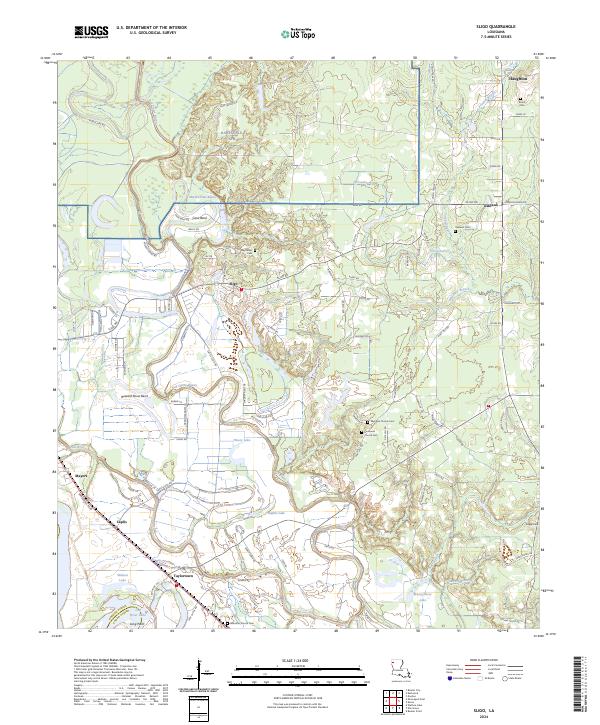 Sligo, LA — USGS 7.5-minute topo (2024)