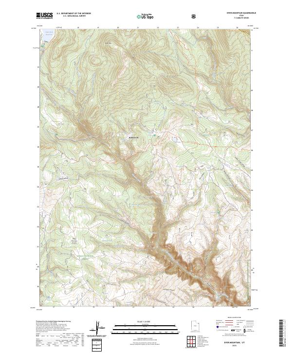Dyer Mountain, UT — USGS 7.5-minute topo (2023)