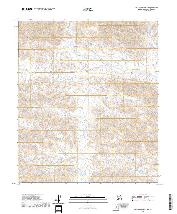 Table Mountain D-1 NW, AK — USGS 7.5-minute topo (2023)