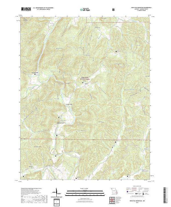Rock Pile Mountain, MO — USGS 7.5-minute topo (2021)
