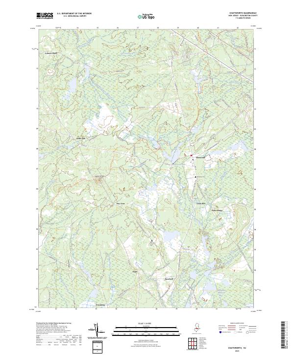 Chatsworth, NJ — USGS 7.5-minute topo (2023)