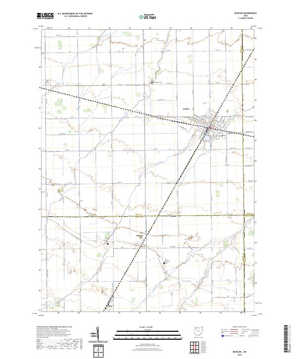 Deshler, OH — USGS 7.5-minute topo (2023)