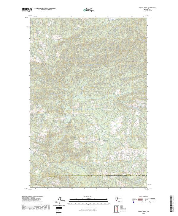 Blaney Creek, WA — USGS 7.5-minute topo (2023)
