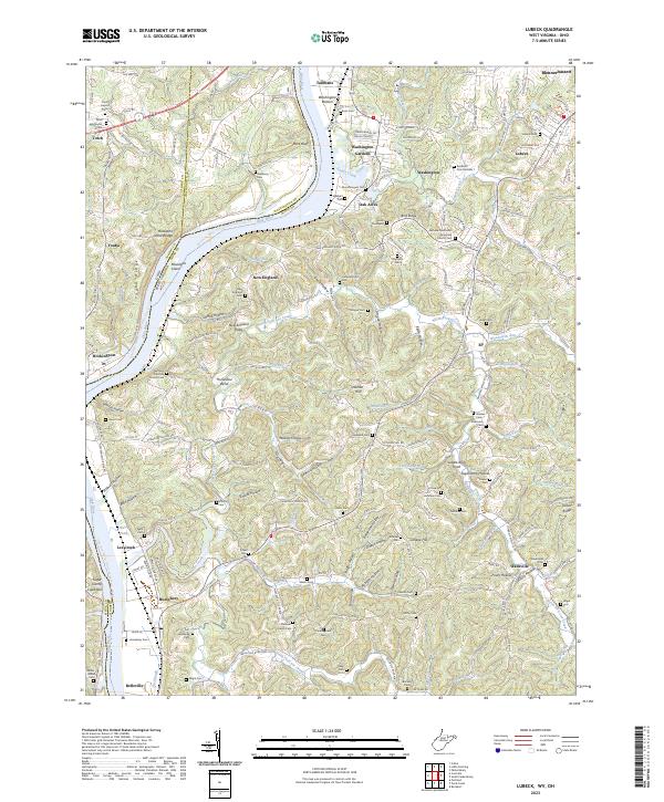 Lubeck, WV-OH — USGS 7.5-minute topo (2023)