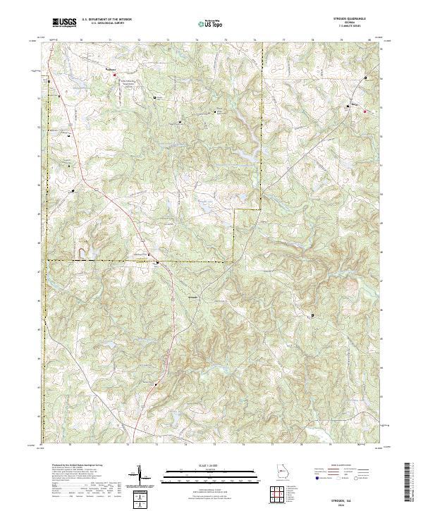 Strouds, GA — USGS 7.5-minute topo (2024)