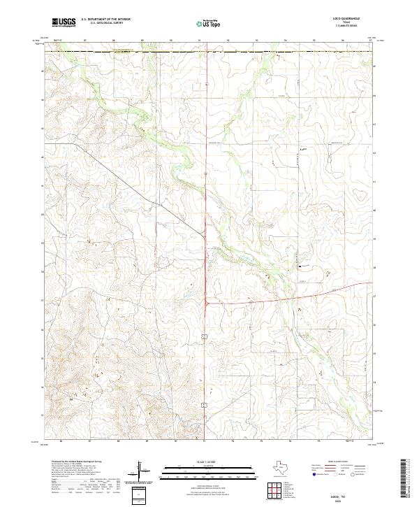 Loco, TX — USGS 7.5-minute topo (2022)